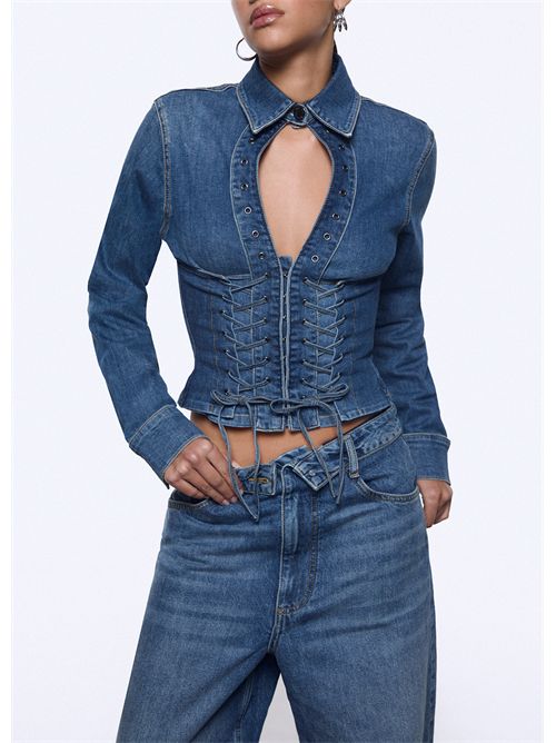 Jeans baggy con stringhe LIU JO | UA6510D0400/79157